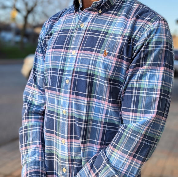 Men's polo Ralph Lauren Oxford size medium - Picture 3 of 6